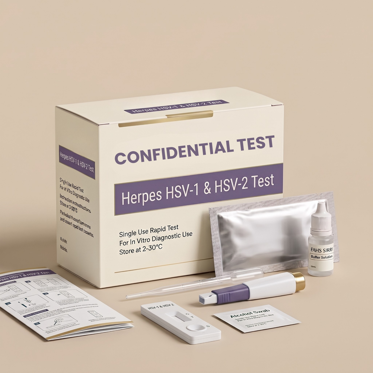 [en] Dual-type rapid screening kit with items
